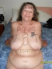 Granny wife shows pussy